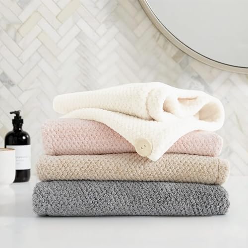 ROLSHOL Extra Large 4 Pack Microfiber Hair Towel Wrap