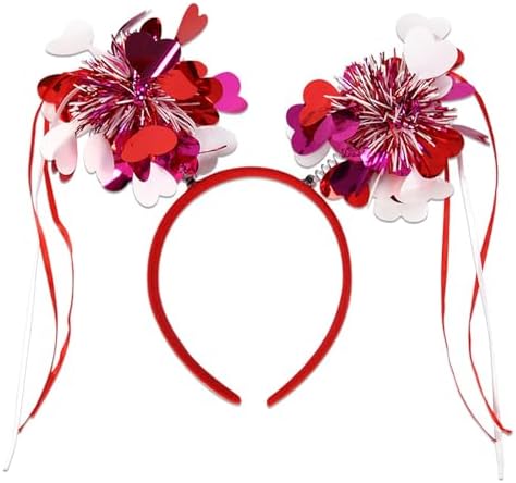 Sparkly Heart Valentine Headband for Women