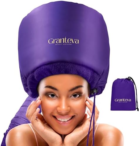 Granteva Bonnet Hair Dryer with Headband - Purple Large