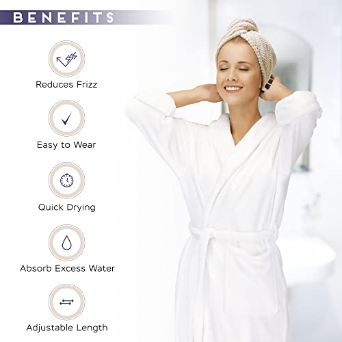 SimpleField 2 Pack Microfiber Hair Towel Wrap