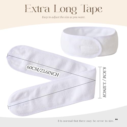 20 Pack Spa Facial Headband for Face Wash Makeup
