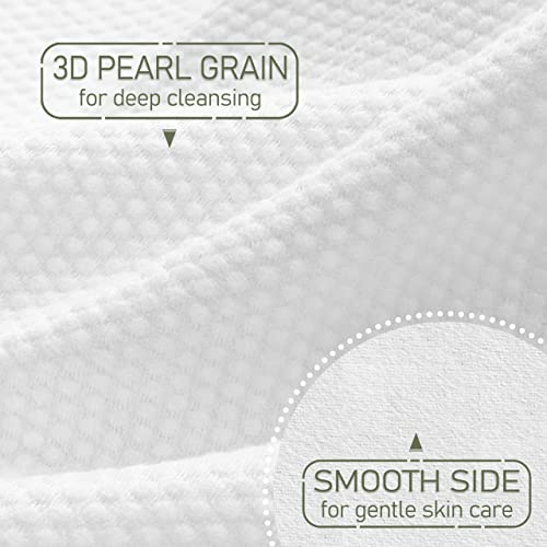 WOWOTEX Biodegradable Face Towels 60 Count Extra Thick Soft 10x12 Inches