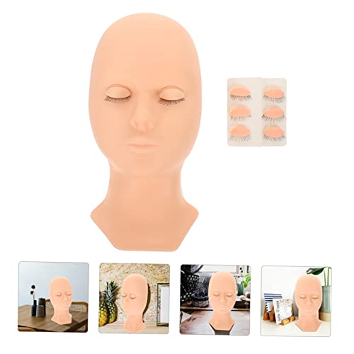 Balacoo Realistic Makeup Practice Silicone Mannequin Head with Removable Eyelids