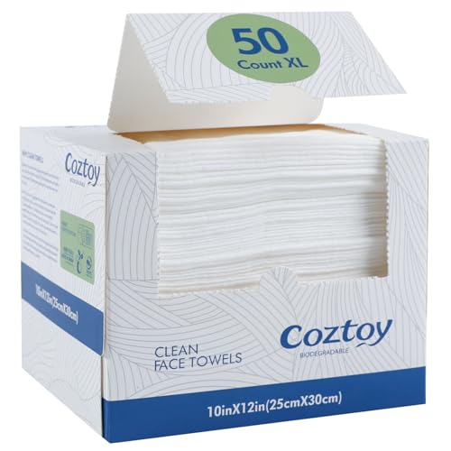 Coztoy Disposable Face Towels 10x12 Inches