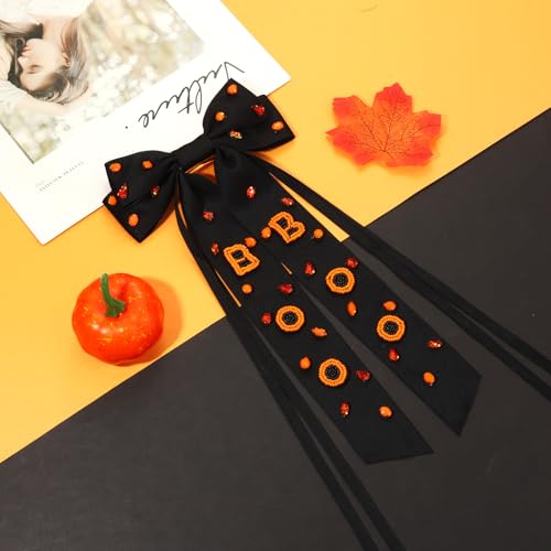CEALXHENY Halloween Hair Bows with Rhinestone