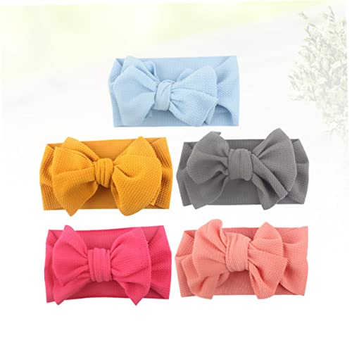 WOFASHPURET 5pcs Bowknot Headbands for Girls and Boys