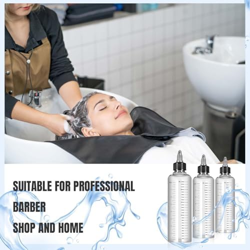 Barydat 12 Pcs Twist Top Hair Dye Applicator Bottle with Funnels