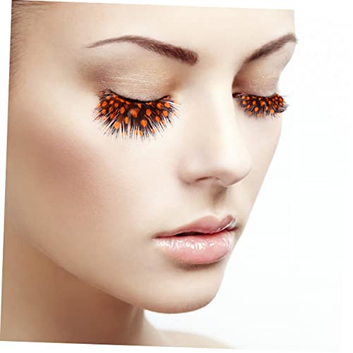 Gogogmee Halloween Lashes 2 Pairs Orange Tips Wispy Spiky