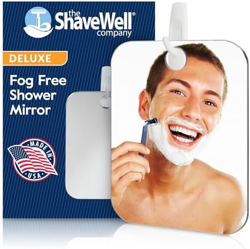 Deluxe Anti-Fog Shaving Mirror with Hook and Handheld Option 1