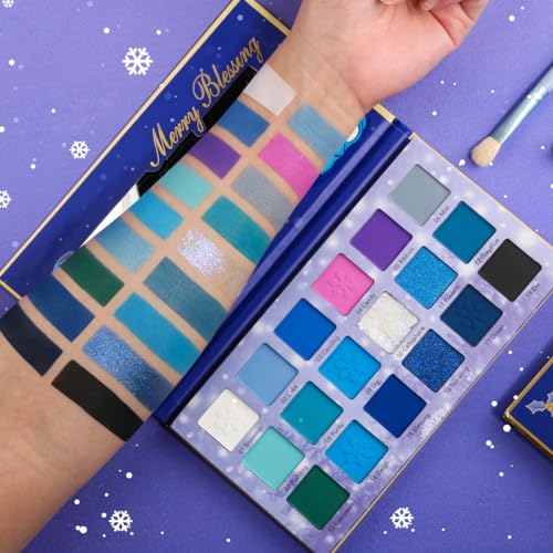 Blue Christmas Eyeshadow Palette 18 Colors