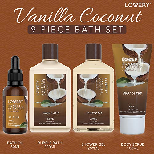 LOVERY 9 Piece Spa Gift Basket for Women and Men
