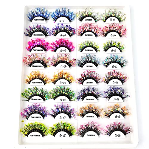 BYVUTE Luminous Q-13 Colorful False Lashes