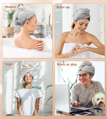 POPCHOSE Microfiber Hair Towel Wrap for Women