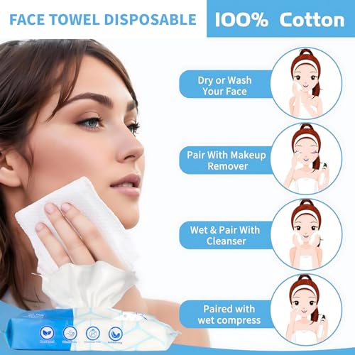 VIETDAI Face Towelettes - 4 Pack Ultra Soft for Sensitive Skin