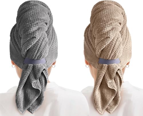 MABAO 2 Pack Microfiber Hair Towel Wrap for Women