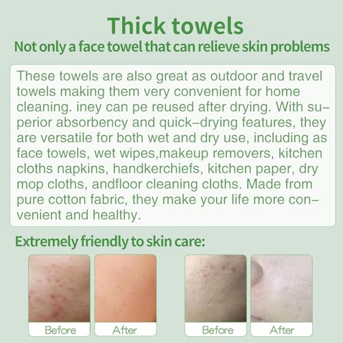 GENTLGLOW 3 Pack 210 Count Biobased Face Towels 8x8 Inches