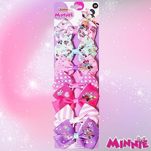 Disney Minnie Mouse Hair Bow Set - 7 Pieces with Clips