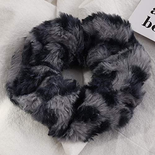 DINPREY 6 Pcs Leopard Towel Scrunchies for Hair Drying