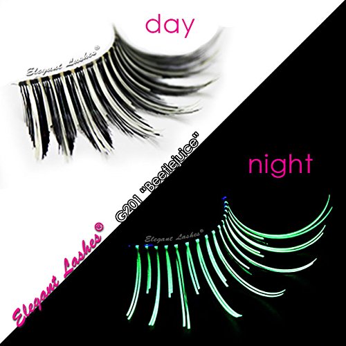 Spiky Glow-in-the-Dark False Lashes for Drag Queen Halloween