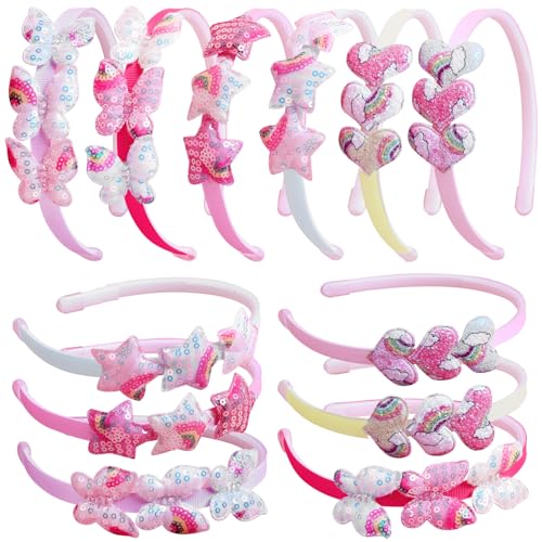 Fishdown Glitter Girls Headbands with Teeth 6 PCS