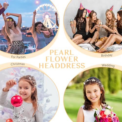 Elegant Orchid Pearl Headpiece for Girls and Women