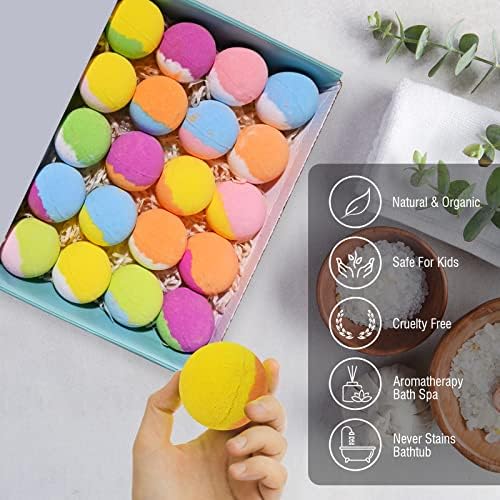Santrela Kids Bath Bombs with Surprise Toys 20 Pack
