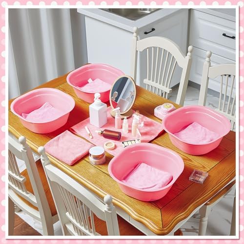 Patelai 6-Piece Kids Foot Spa Kit for Girls Pink