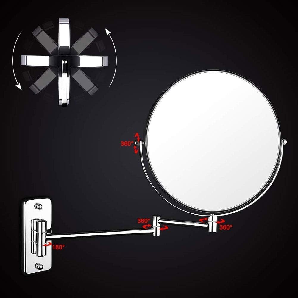 LCARY 8-Inch 3X Makeup Mirror 360Swivel
