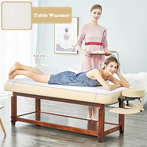 WELLHUT Heated Massage Table Pad with 5 Heat Levels and 8 Timer Settings