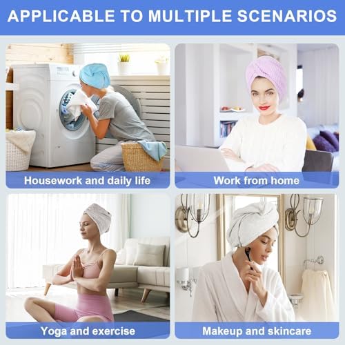 5 Pack Microfiber Hair Towels for Women