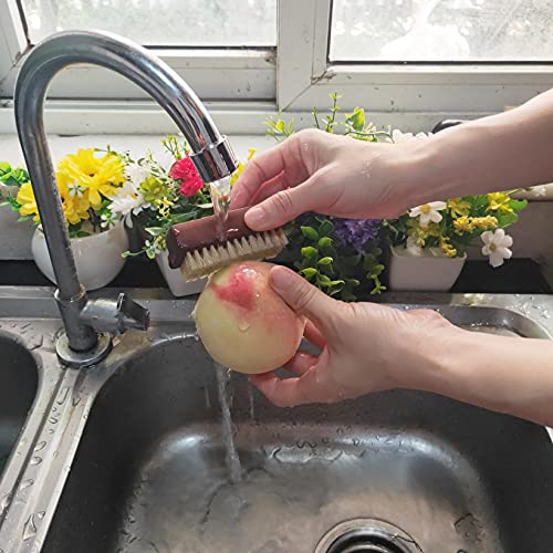 Coralpearl Wooden Nail Brush Cleaner Rosewood Two Sided