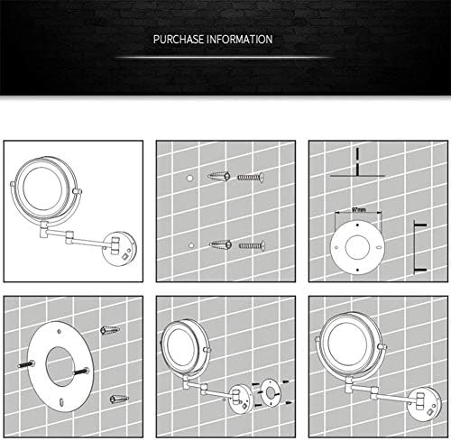 Wall Mounted Makeup Mirror with LED Light and Magnification