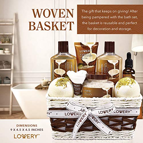 LOVERY 9 Piece Spa Gift Basket for Women and Men