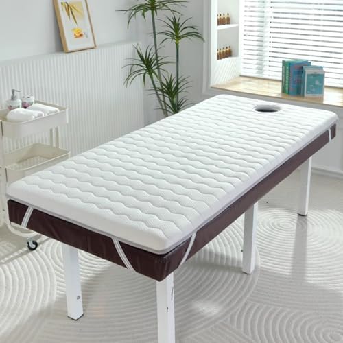 Memory Foam Mattress Topper with Elastic Strap for Massage Bed
