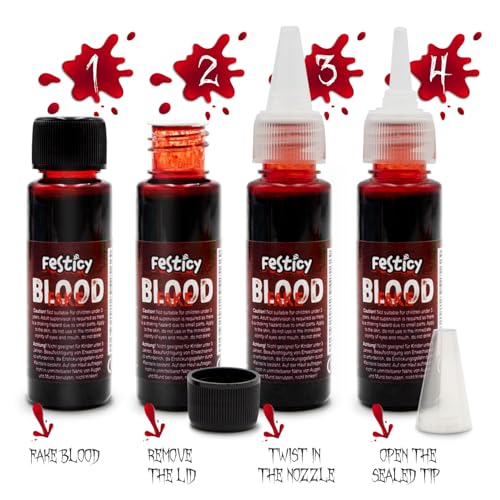 Festicy Premium Fake Blood for Halloween Carnival 1