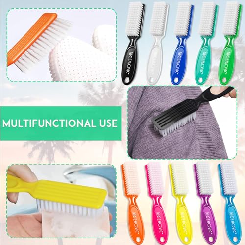 NICEMOVIC 10 Pcs Handle Grip Nail Brush Kit