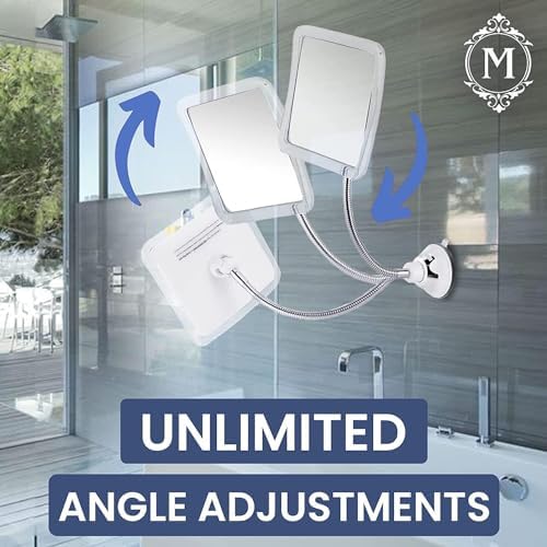 Mirrorvana Flexible Fogless Shower Mirror with Height Adjustment