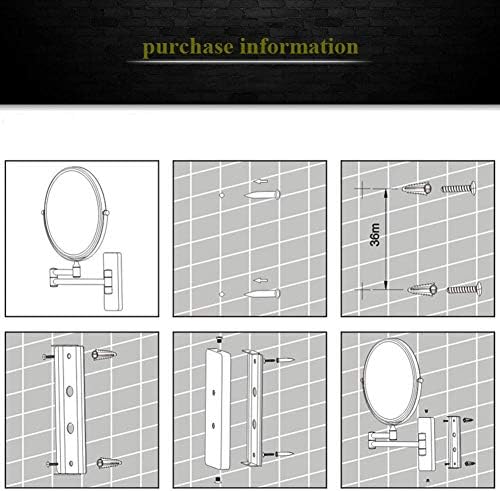 LCARY Wall Mounted Makeup Mirror 3X Magnification