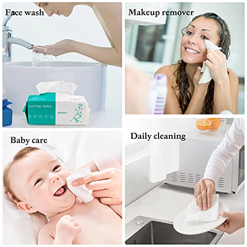 Upgraded Disposable Face Cloths 2 Pack - Thick Soft for Sensitive Skin