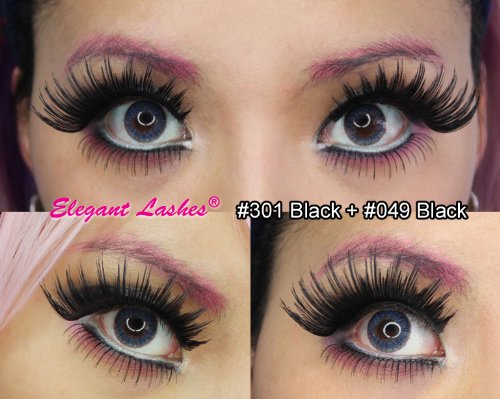 Elegant Lashes 301 Drag Queen Lash - Thick Long Black Human Hair
