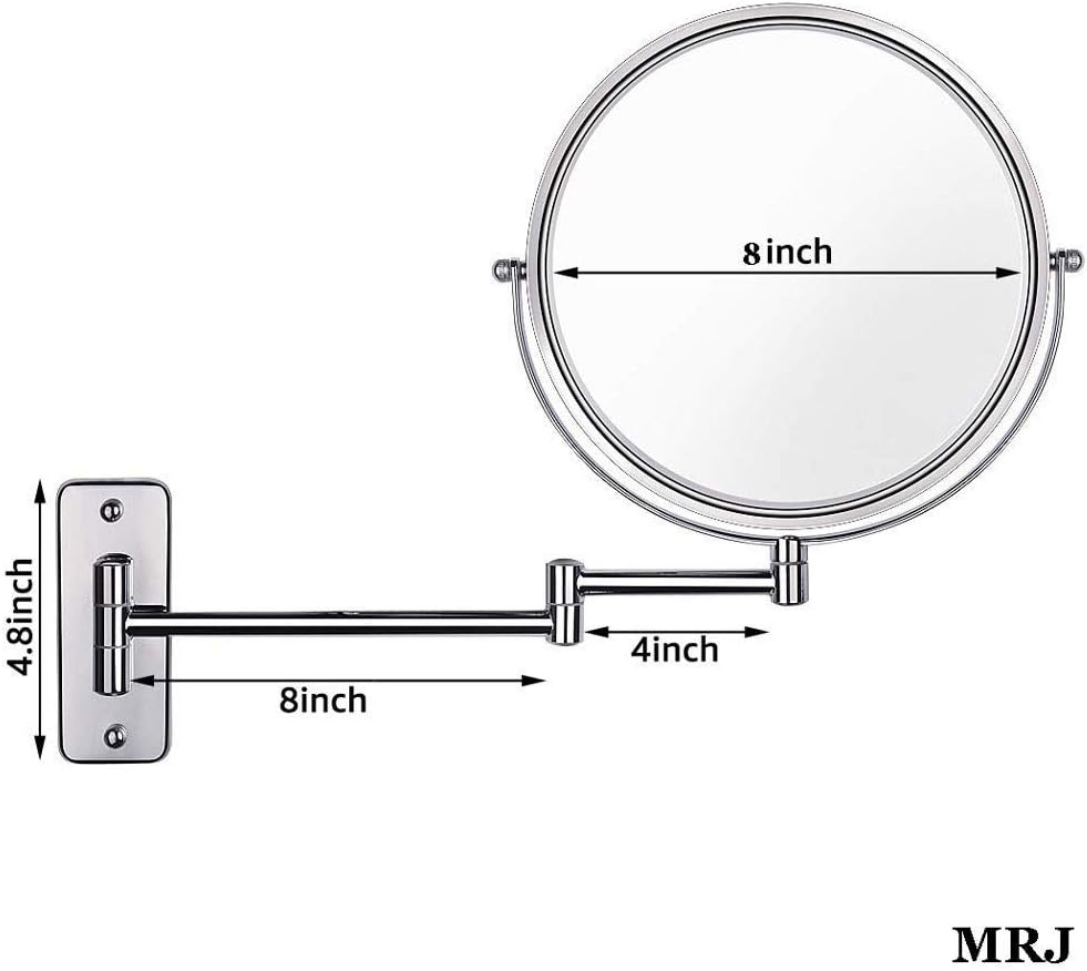 LCARY 8-Inch 3X Magnification Makeup Mirror