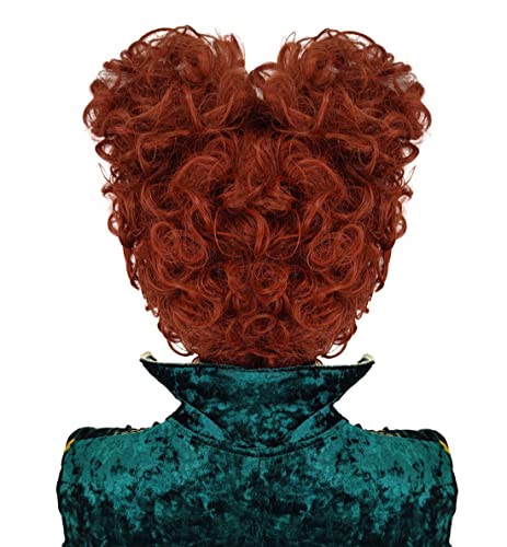 Juziviee Brown Wig with Adjustable Cap for Costume and Party Wear
