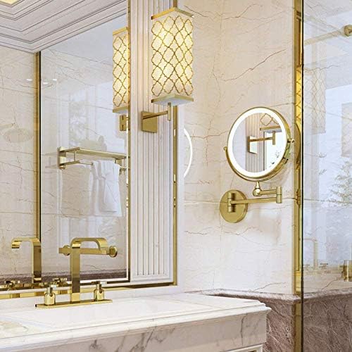 Wall Mounted Makeup Mirror with LED Light and Magnification