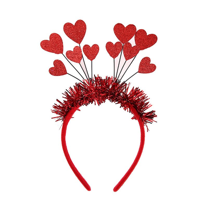 Valentine Heart Glitter Headband for Women Men