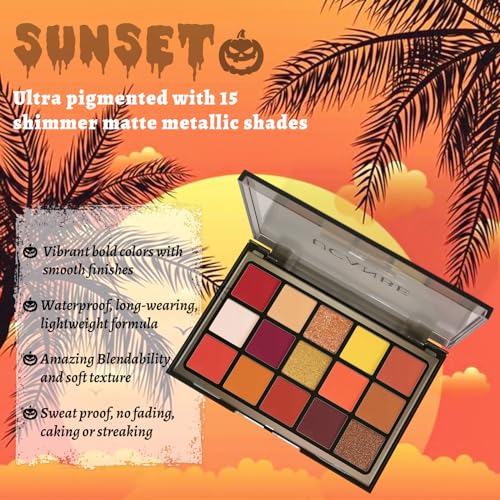 UCANBE Orange Eyeshadow Palette 15 Colors
