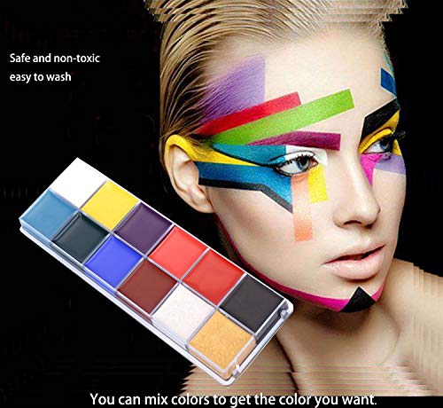 Koouood 12 Color Professional Body Paint Kit