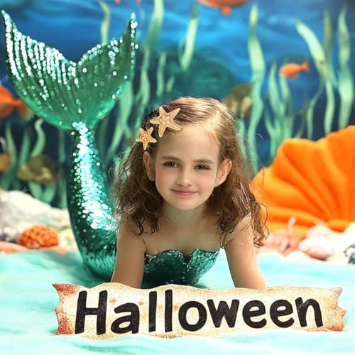 YGDZ Mermaid Hair Clips Set with Glitter Gel