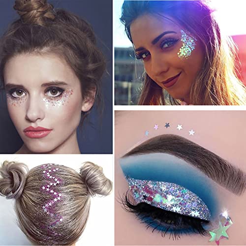 KEEADI Body Glitter Gel Sequins for Concerts and Festivals