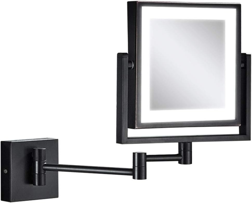 8 Inch LED Makeup Mirror with 3X Magnification and 360 Degree Swivel