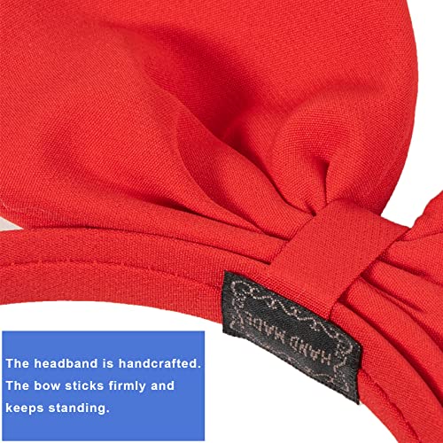 CHuangQi Red Bow Headband for Women Girls